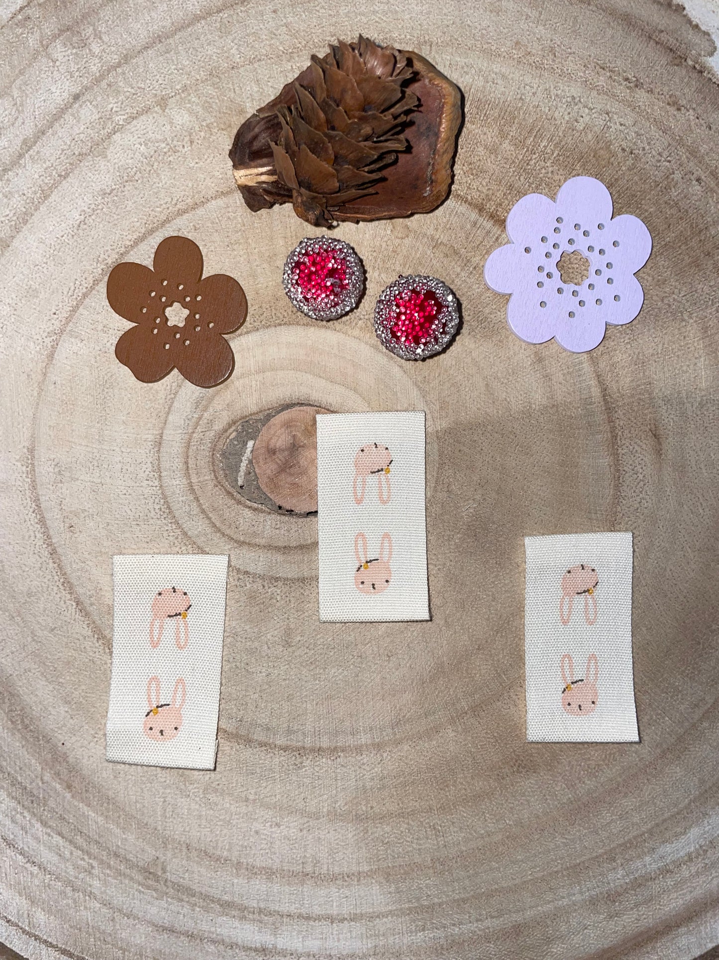 BAUMWOLL-LABEL TAG ♥HASE♥ 35x20mm