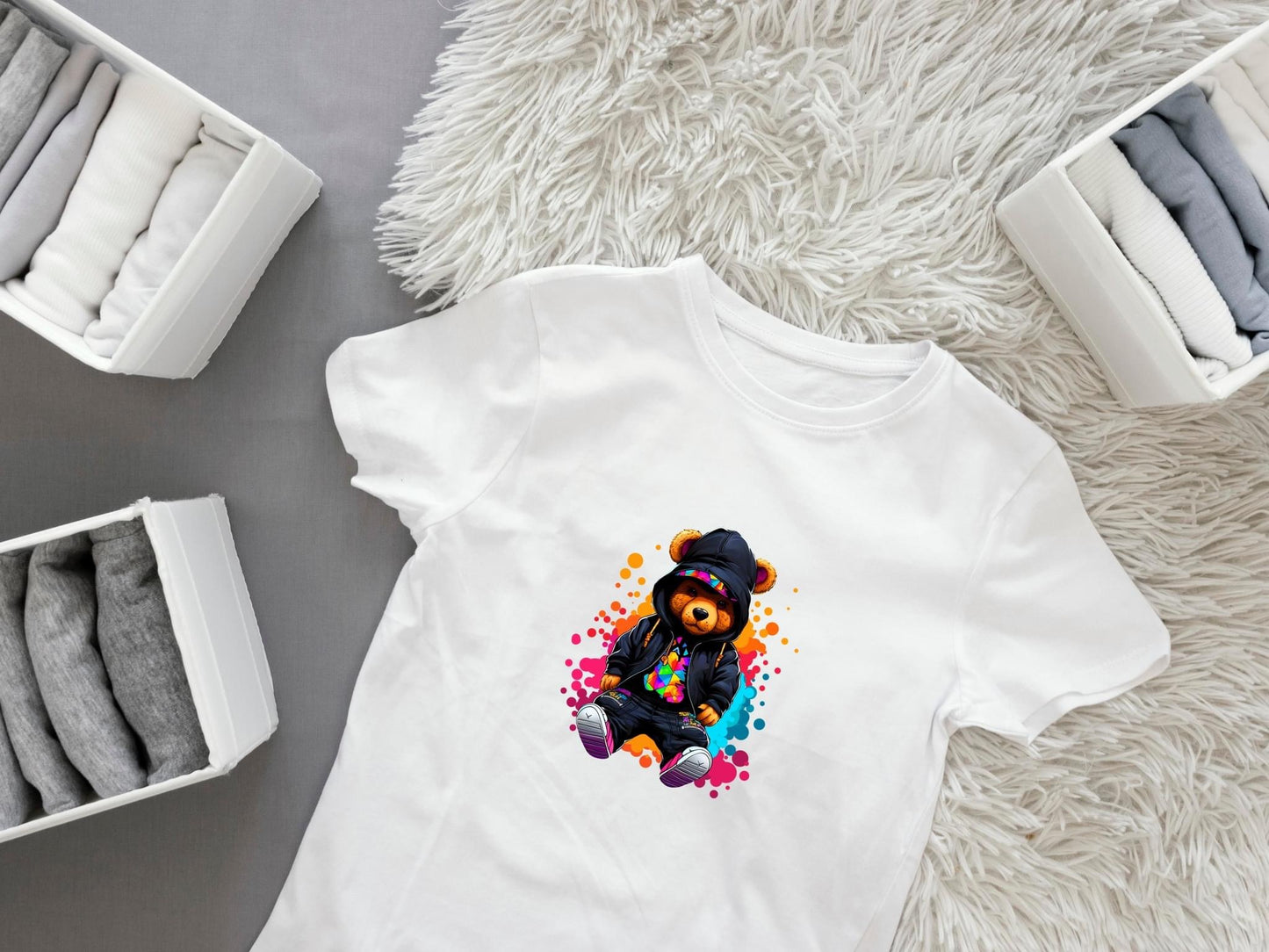 Bügelbild Bär mit Jacke