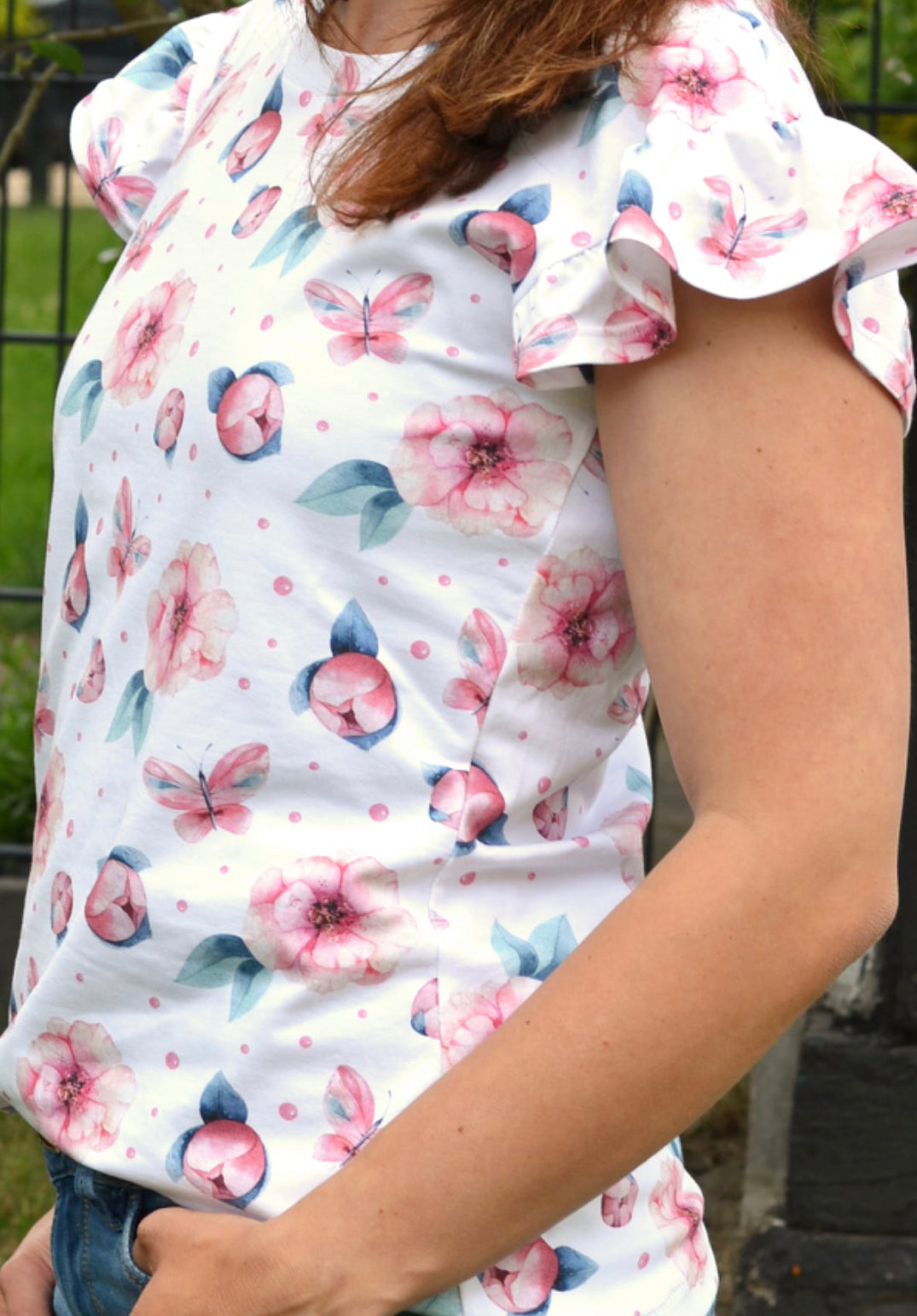 Baumwolljersey Sina Blüte weiß