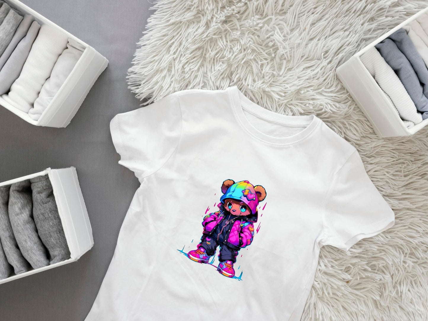 Bügelbild Hip Hop Bär