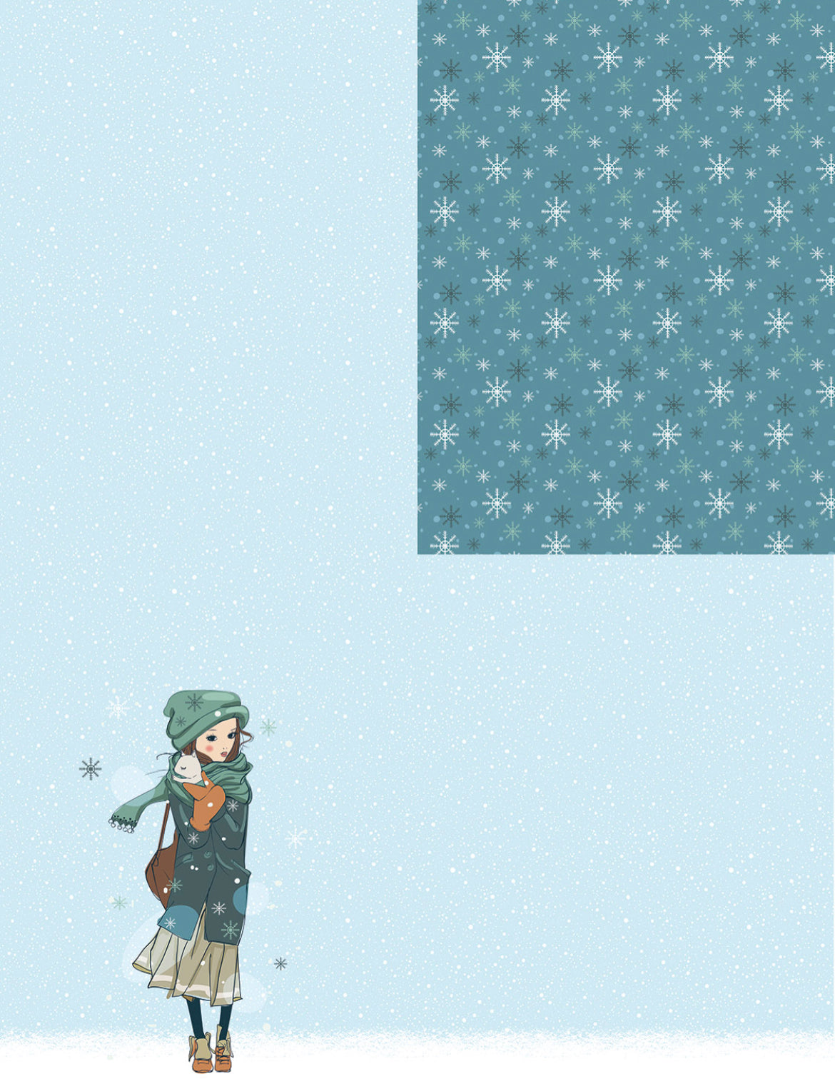 Panel French Terry Wintermädchen