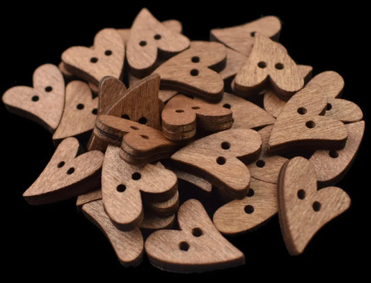 HOLZKNOPF HERZ GROSS 25x24mm