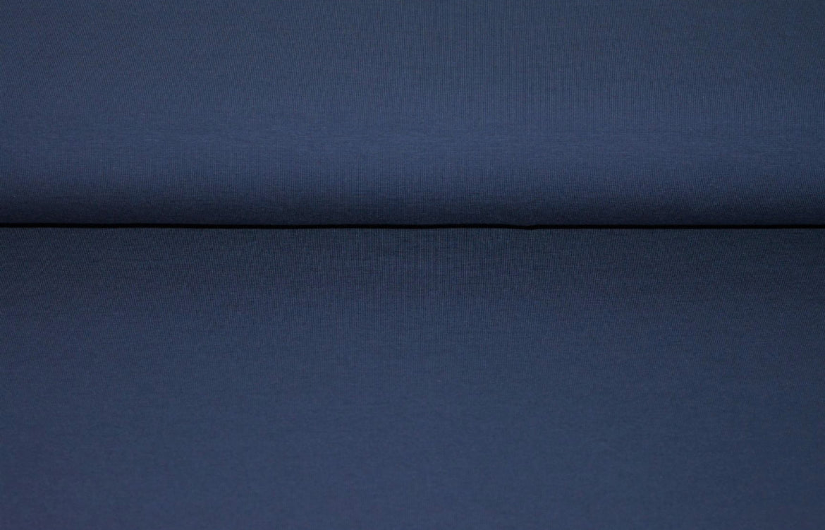 Baumwolljersey Uni Dunkel Blau