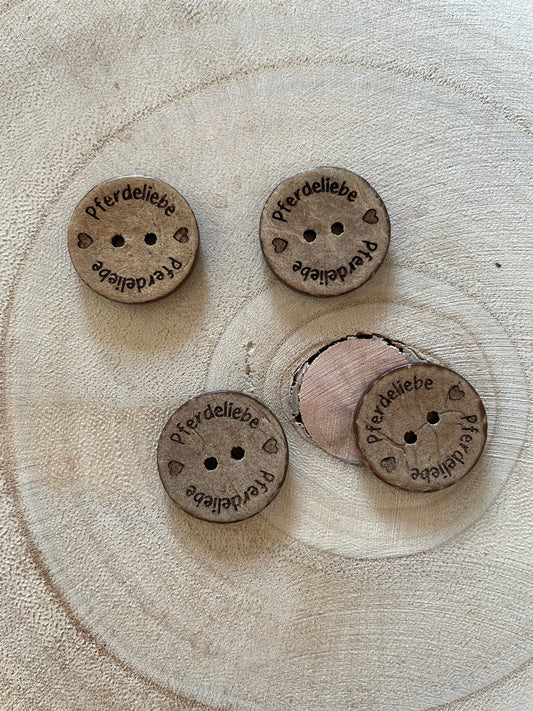 KOKOSKNOPF RUND EP ♥Pferdeliebe ♥ 20mm