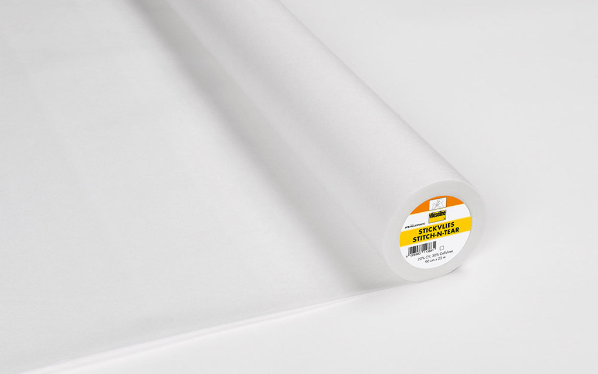 STICKVLIES - VLIESELINE STITCH-N-TEAR - 90CM BREIT