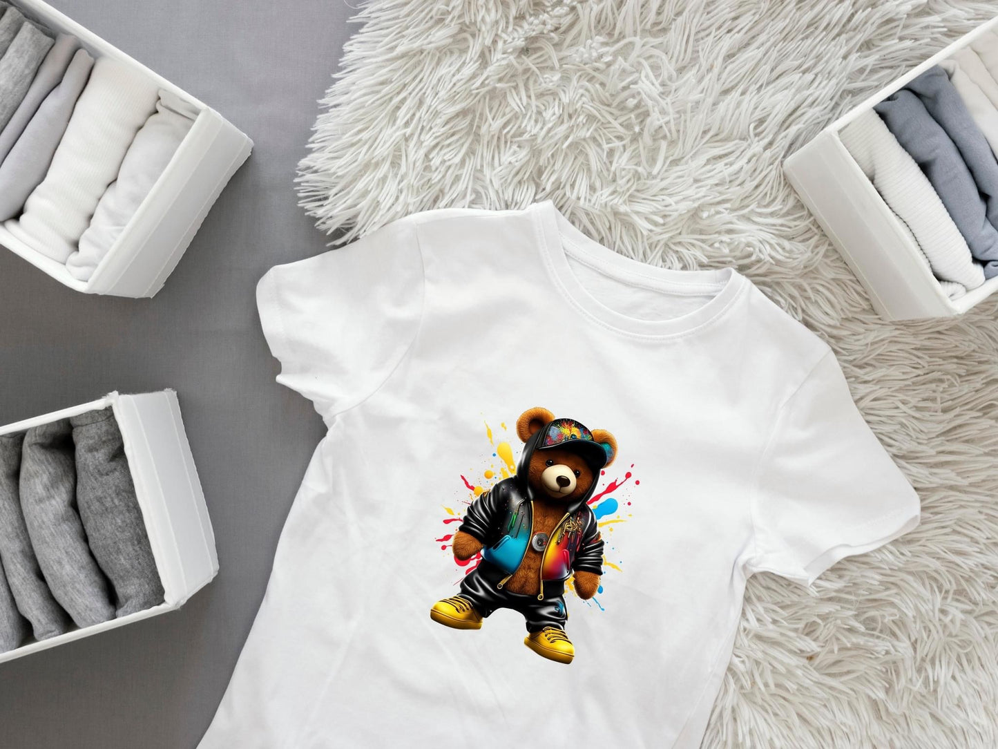 Bügelbild cooler Bär