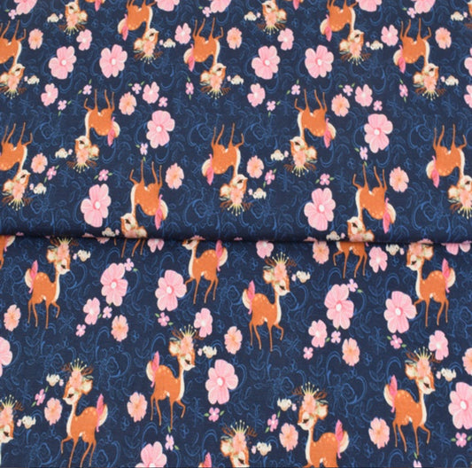 Baumwolljersey Kleines Rehkitz