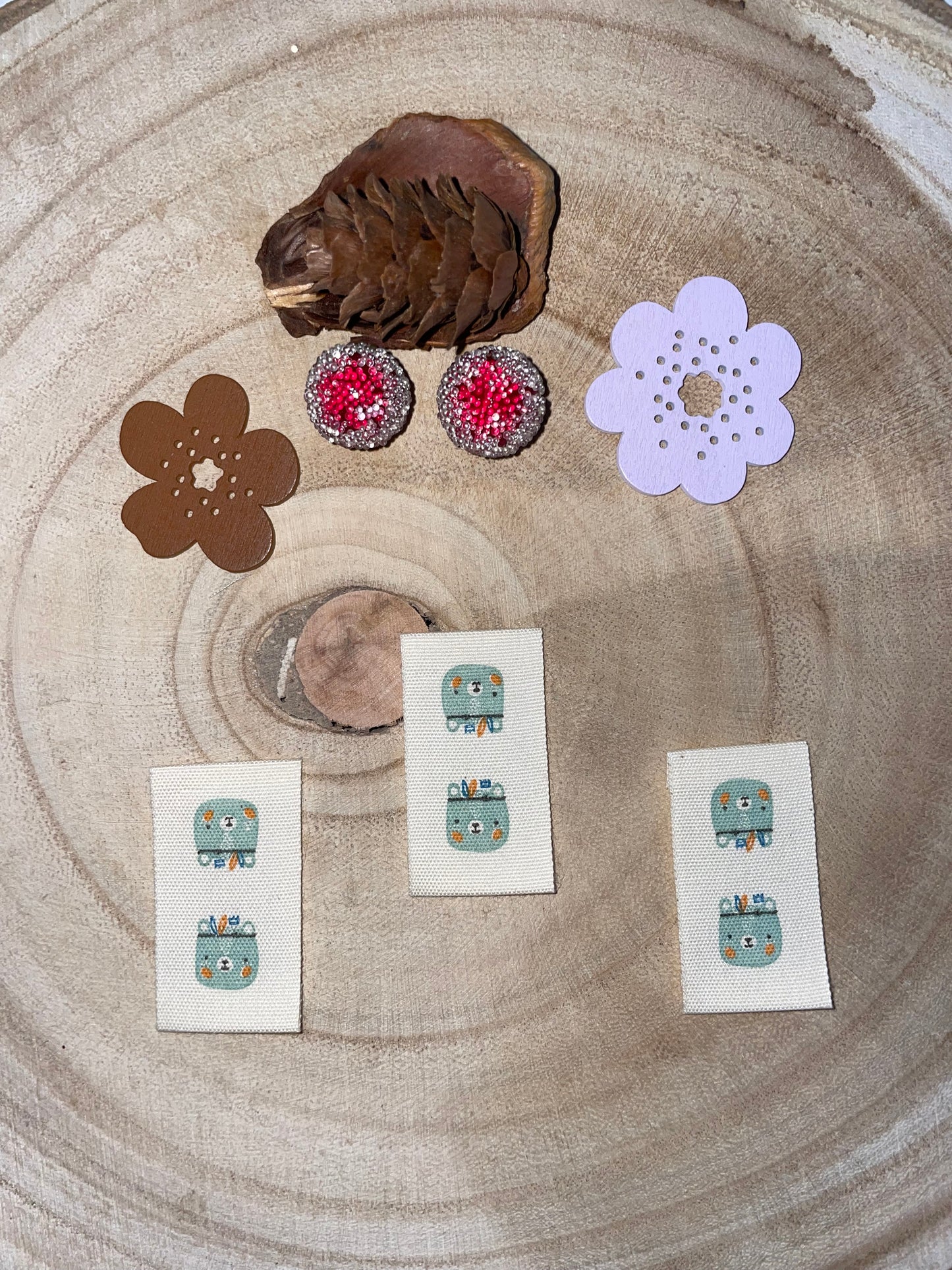 BAUMWOLL-LABEL TAG ♥boho ♥ 35x20mm